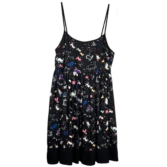 Erin Fetherston For Target Dress Multicolor Rabbit Novelty Fit and Flare Size 9 - Picture 2 of 16